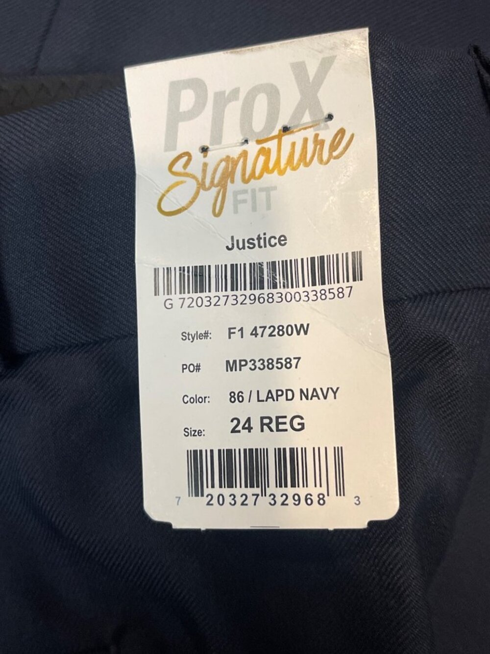 NWT Flying Cross Justice Poly/Wool Pants Womens Sz 24 Unhemmed LAPD Navy 47280W - Picture 2 of 5